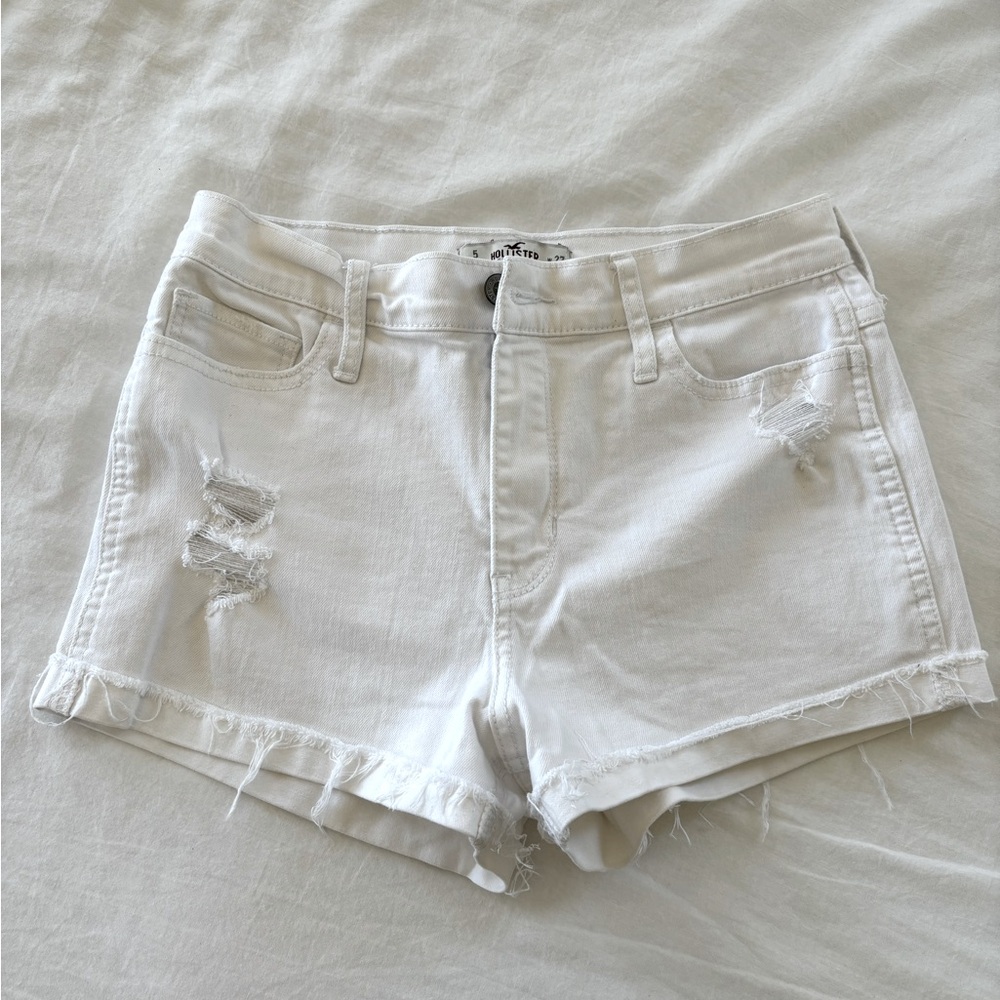Hollister size 5 white shorts waist 27